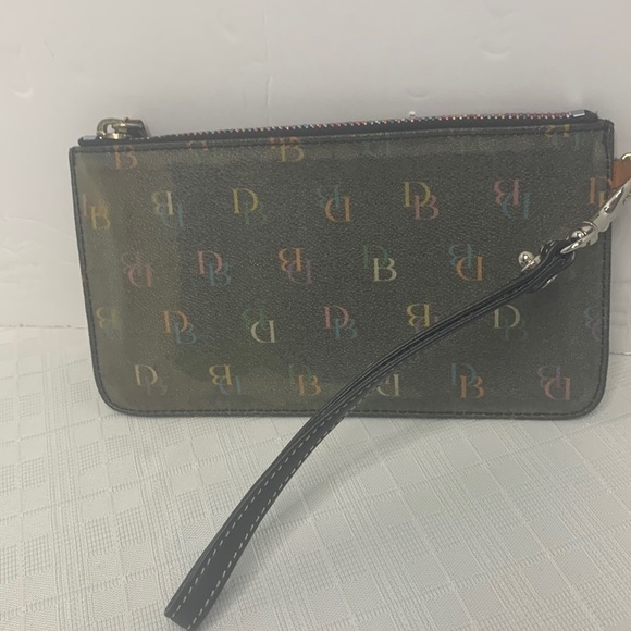 Vintage Dooney and Bourke oversized wristlet with rainbow zipper - Picture 1 of 11
